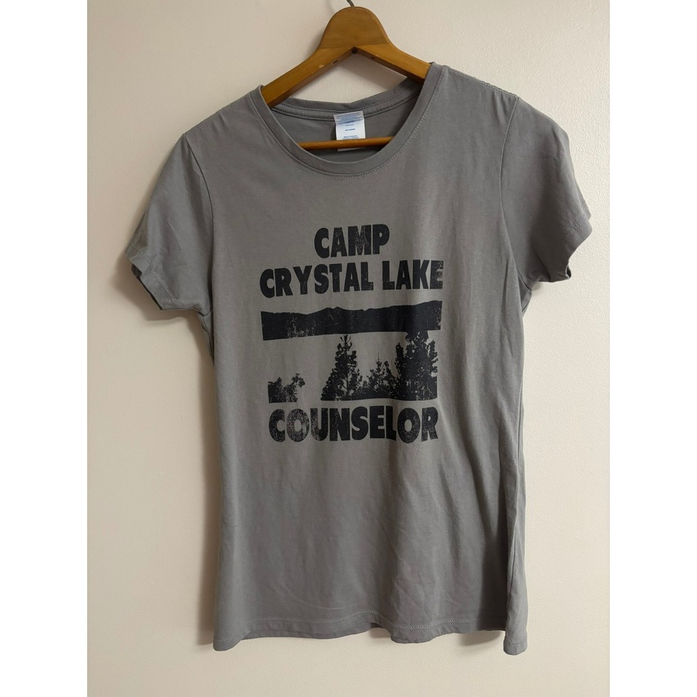 Camp Crystal Lake Counselor Graphic T-Shirt Grey XS Horror Movie